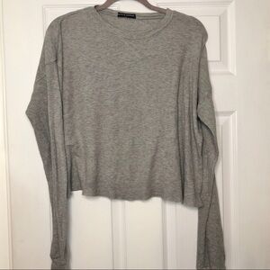 Brandy Melville Grey Long Sleeve Shirt